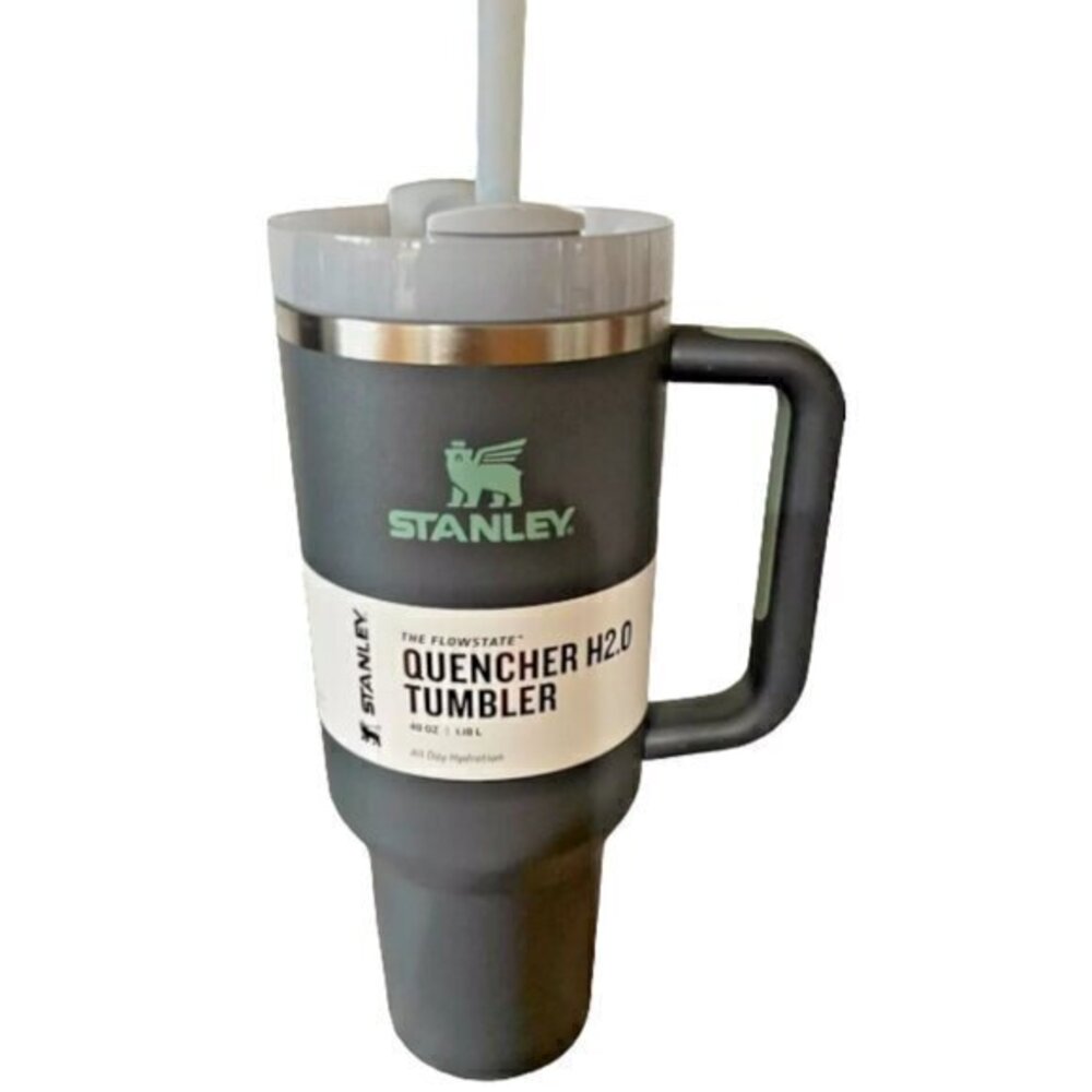 Stanley Quencher H2.0 Tumbler 40 oz Charcoal (Gray)‎ SOLD OUT New WOB